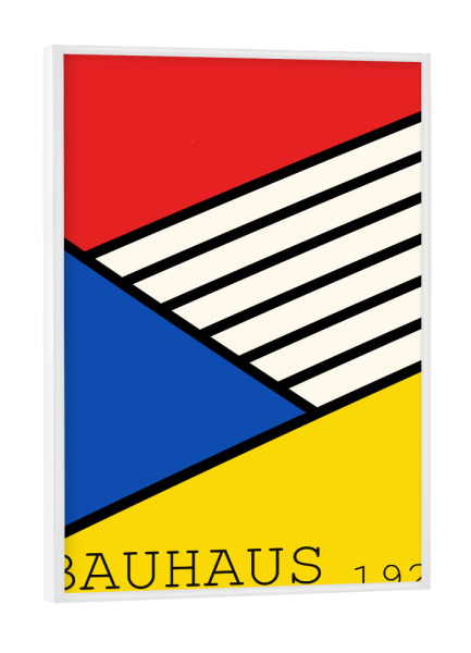 Poster mit weißem Rahmen "Bauhaus 1923 d" artboxONE - Abstrakt,Geometrie