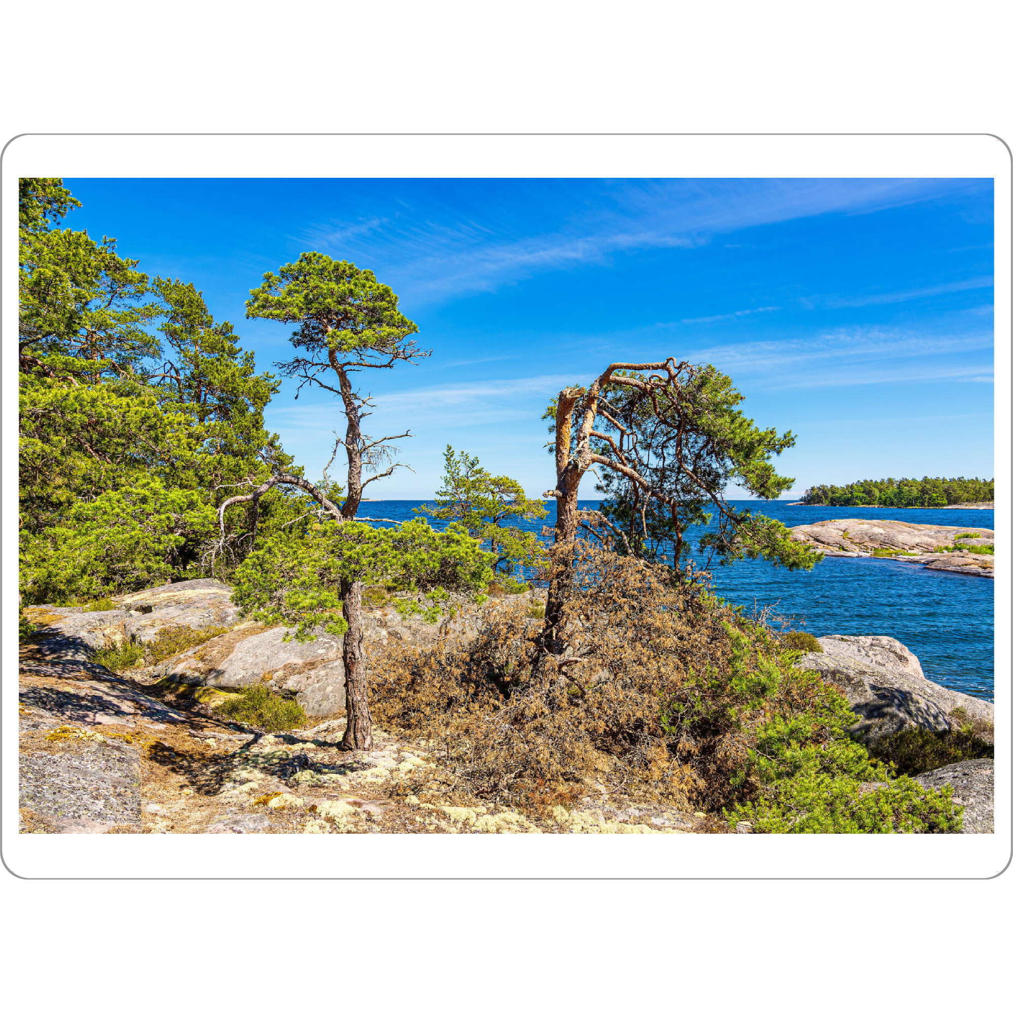 Tischset "Felsen und Bäumen auf Sladö" artboxONE - Natur,Reise,Reise / Strand und Meer,Reise / Länder