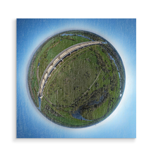 Holzbild "Magdeburg-Mittellandkanal, H 85m" artboxONE - Städte,Natur,Reise,Architektur,Städte / Weitere