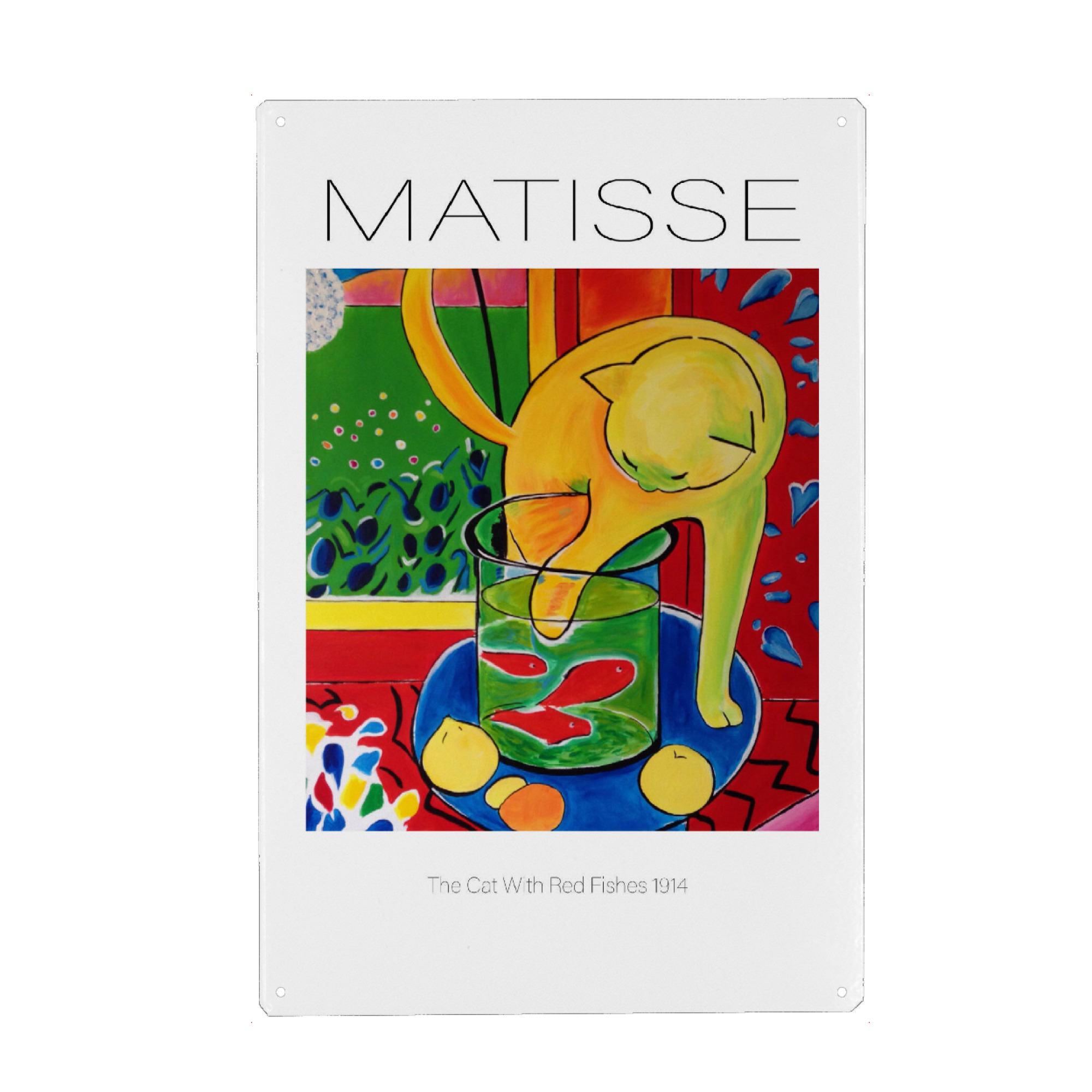 Holzbild "Henri Matisse Katze Rot" artboxONE - Abstrakt