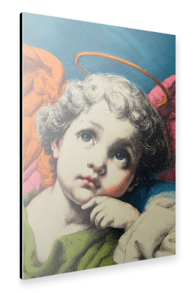 Alu-Dibond "Engels Zeichnung mit Halo" 30x20 cm artboxONE