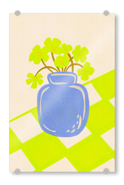 Acrylglasbild "Neon floral art" artboxONE - Floral