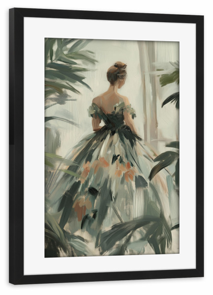 Poster mit Rahmen schwarz "Charmante Frauen Silhouette" artboxONE - Natur,Menschen,Fashion