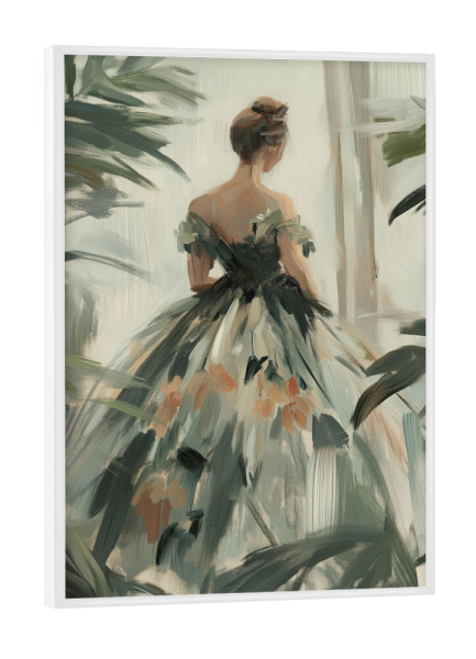 Poster mit weißem Rahmen "Charmante Frauen Silhouette" artboxONE - Natur,Menschen,Fashion