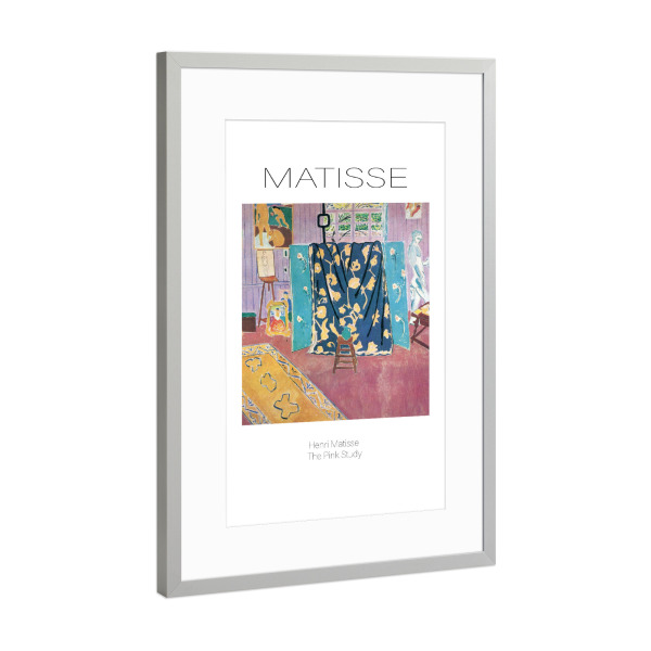 Poster mit Rahmen Silber "Henri Matisse Ah" artboxONE - Abstrakt