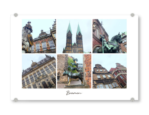 Acrylglasbild "Bremen Collage" artboxONE - Städte,Reise,Architektur,Reise / Länder