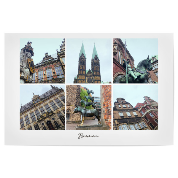 Poster "Bremen Collage" artboxONE - Städte,Reise,Architektur,Reise / Länder