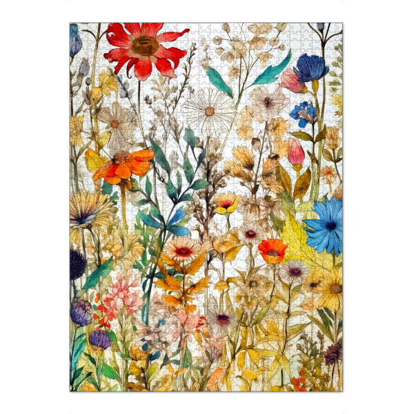 Puzzle Ravensburger "Wildblumenwiese a" artboxONE - Natur,Floral - Wiese,Blumen,Wildblumen,Pflanzen,Garten,Botanisch - Bild wiese
