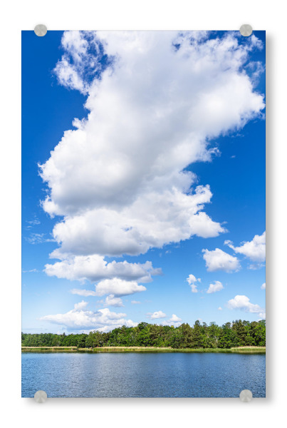 Acrylglasbild "Wolken und Bäume auf Uvö" artboxONE - Natur,Reise,Reise / Strand und Meer,Reise / Länder