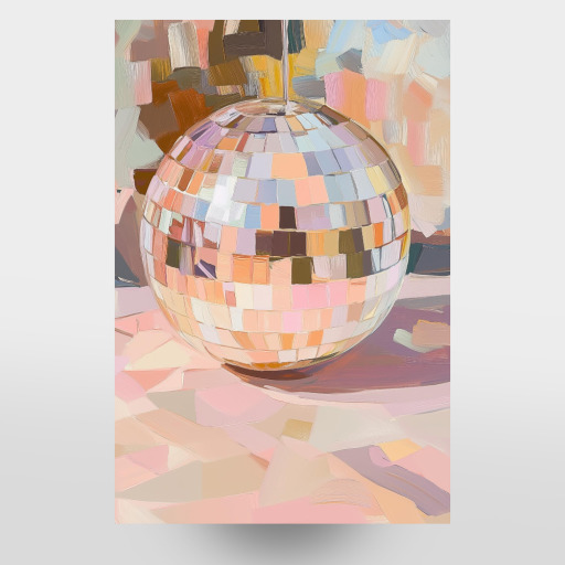 Abstract Disco Ball Art