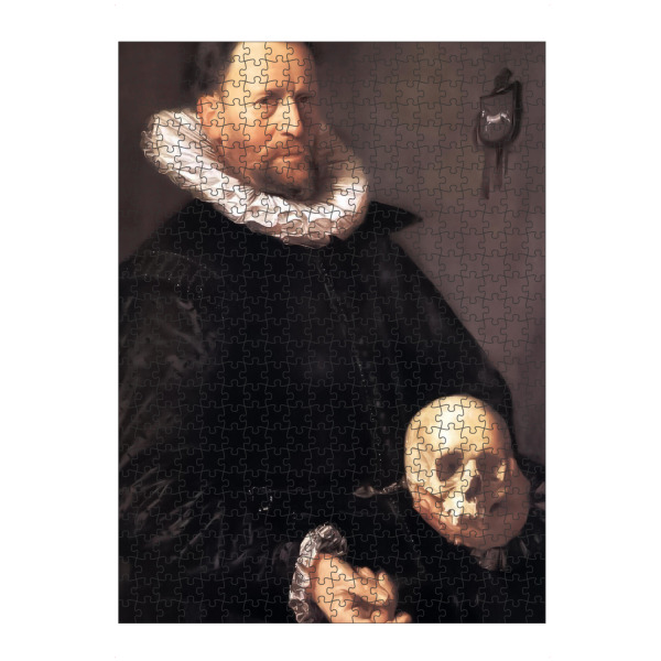 Puzzle Ravensburger "Portrait of a Man Holding a Skull" artboxONE - Für Mama,Für Papa,Männer
