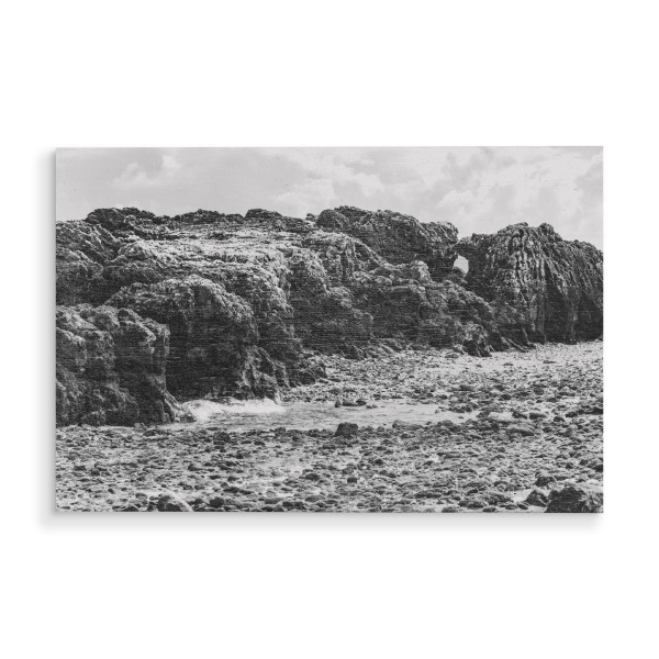 Holzbild "Steinige Felsen Bucht" artboxONE - Natur,Reise,Reise / Strand und Meer