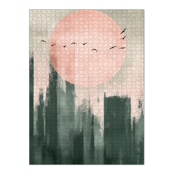 Puzzle Ravensburger "Vogelformation am Horizont" artboxONE - Natur,Tiere,Abstrakt