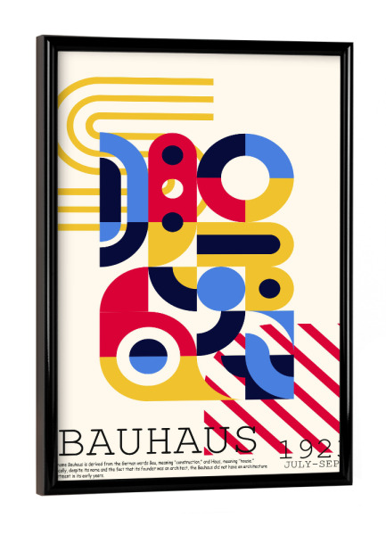 Poster mit schwarzem Rahmen "Bauhaus 1923 Stil" artboxONE - Abstrakt,Geometrie