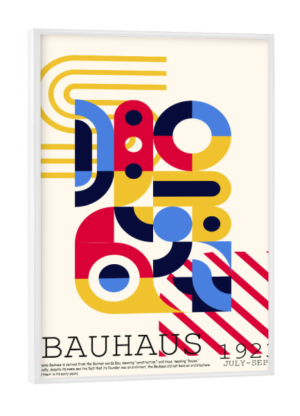 Poster mit weißem Rahmen "Bauhaus 1923 Stil" artboxONE - Abstrakt,Geometrie