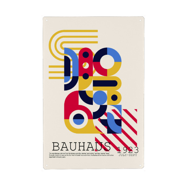 Holzbild "Bauhaus 1923 Stil" artboxONE - Abstrakt,Geometrie