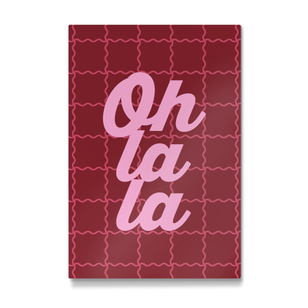 Galerie-Print "Oh la la Zitat auf welligem Netz" 75x50 cm artboxONE