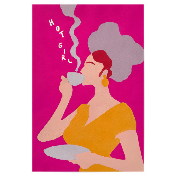 Poster "Hot Girl Lifestyle" artboxONE - Typografie,Essen & Trinken,Fashion