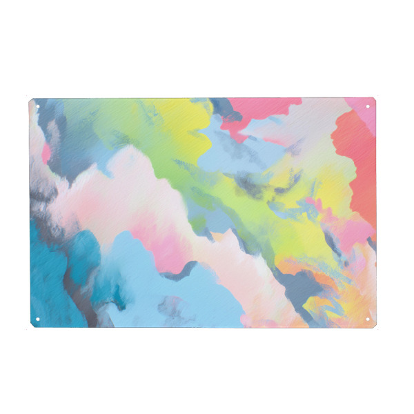 Metall Poster "Pastel Camouflage" artboxONE - Abstrakt,Geometrie