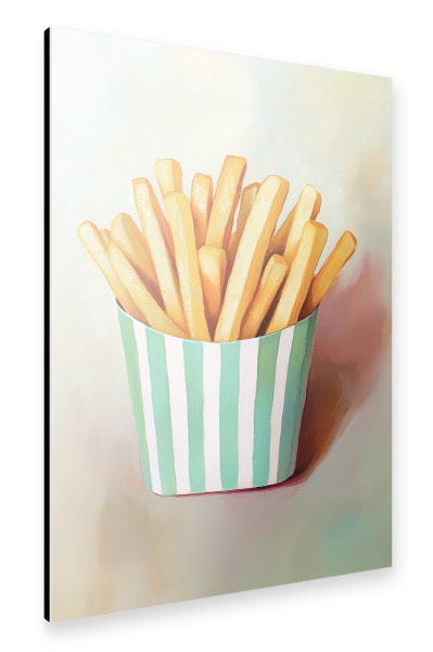 Alu-Dibond "Frische Retro Pommes, grüne" 75x50 cm artboxONE