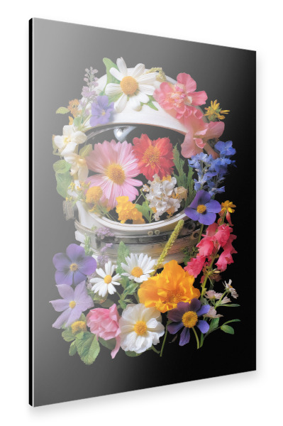 Alu-Dibond "Kosmische Blüte" 30x20 cm artboxONE