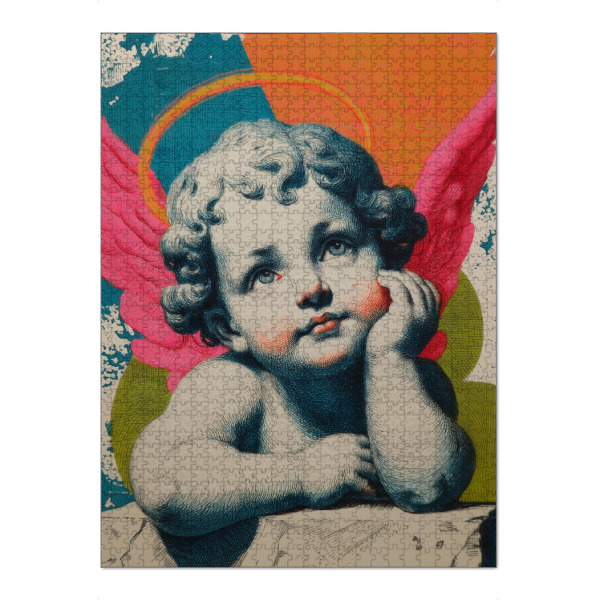 Puzzle Ravensburger "Bunter Engelstraum" artboxONE - Abstrakt,Menschen,Liebe