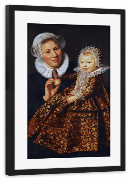 Poster mit Rahmen schwarz "Catharina Hooft with her Nurse" artboxONE - Menschen