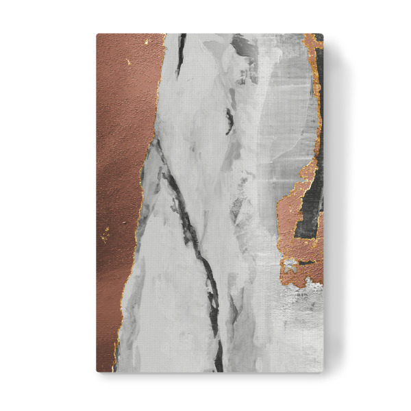 Leinwandbild "Metallic and earthy tones" artboxONE - Abstrakt - Abstract,Metallic,Copper,Gray,Black,Marble,Contrast,Depth,Warm,Earthy