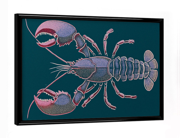 Poster mit schwarzem Rahmen "Lobster, Schalen und Scheren" artboxONE - Natur,Tiere,Essen & Trinken