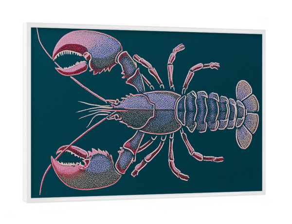 Poster mit weißem Rahmen "Lobster, Schalen und Scheren" artboxONE - Natur,Tiere,Essen & Trinken