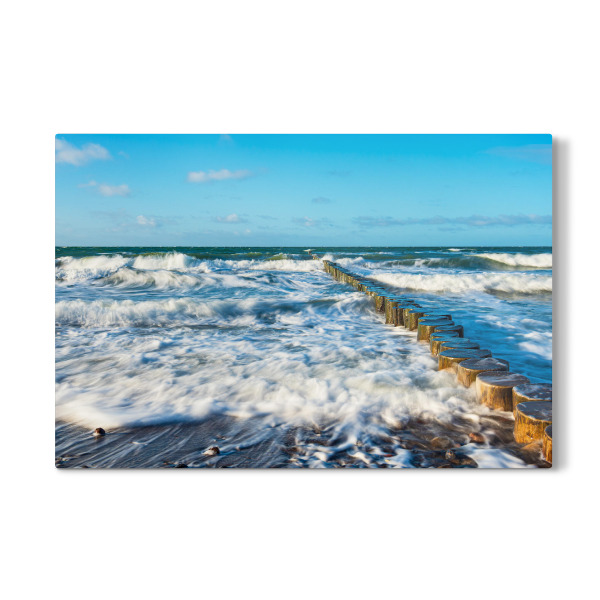 Galerie-Print "Buhnen an der Küste der Ostsee" 75x50 cm artboxONE