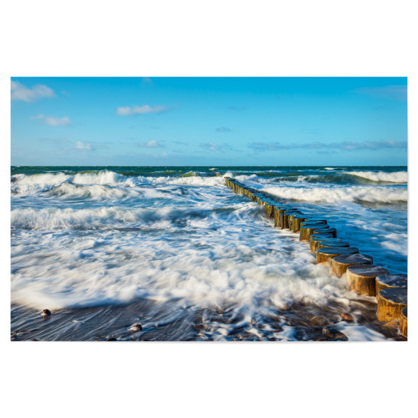 Poster 30x20 cm "Buhnen an der Küste der Ostsee" artboxONE - Natur,Reise,Reise / Strand und Meer