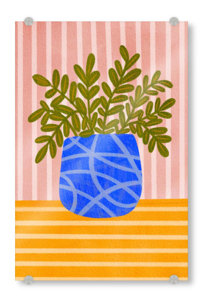 Acrylglasbild "Potted flowers" artboxONE - Floral,Für Mama