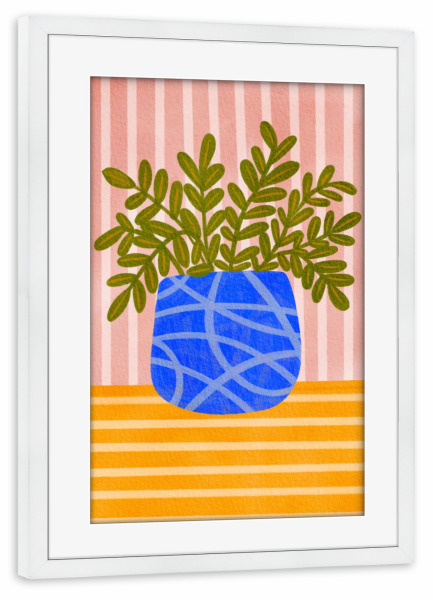 Poster mit Rahmen weiß "Potted flowers" artboxONE - Floral,Für Mama