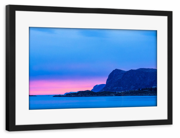 Poster mit Rahmen schwarz "Sonnenaufgang nahe Torvik" artboxONE - Natur,Reise,Reise / Strand und Meer,Reise / Länder