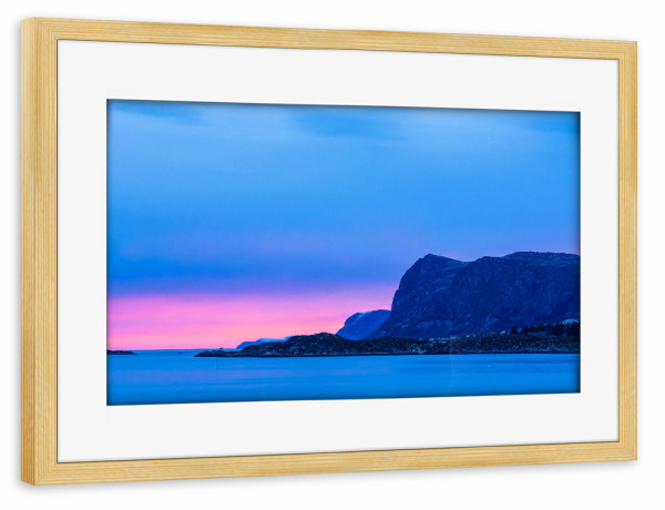 Poster mit Rahmen kiefer "Sonnenaufgang nahe Torvik" artboxONE - Natur,Reise,Reise / Strand und Meer,Reise / Länder