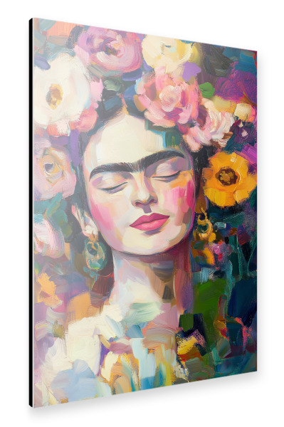 Alu-Dibond "Frida Blumige Schönheit" 75x50 cm artboxONE