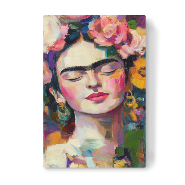 Leinwandbild "Frida Blumige Schönheit" artboxONE - Floral,Menschen,Fashion