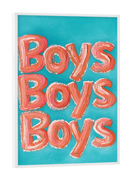 Poster mit weißem Rahmen "Abenteuerliche Jungs" artboxONE - Typografie,Für Kinder,Abstrakt