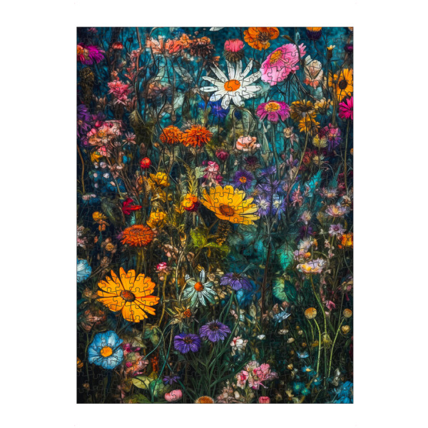 Puzzle Ravensburger "Wildblumenwiese d" artboxONE - Natur - Wiese,Blumen,Wildblumen,Pflanzen,Garten,Botanisch - Bild wiese