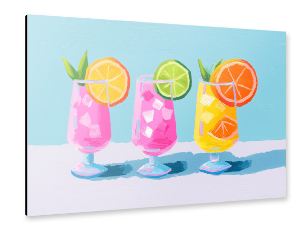Alu-Dibond "Rosa Party-Cocktailbar" 30x20 cm artboxONE