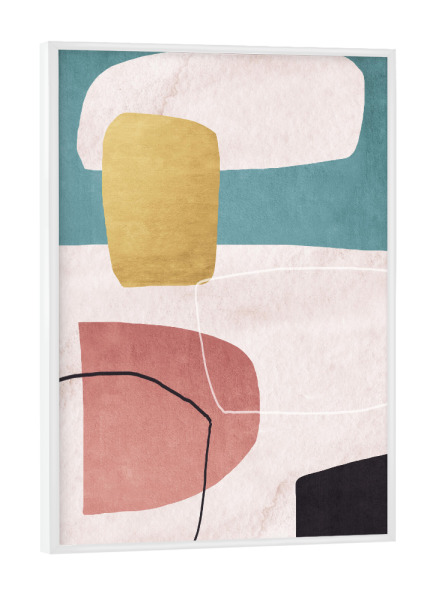 Poster mit weißem Rahmen "Geometric shapes pastel" artboxONE - Abstrakt,Geometrie
