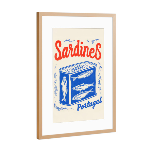 Poster mit Rahmen Kupfer "Maritime Nostalgie Portugal" artboxONE - Typografie,Tiere,Abstrakt