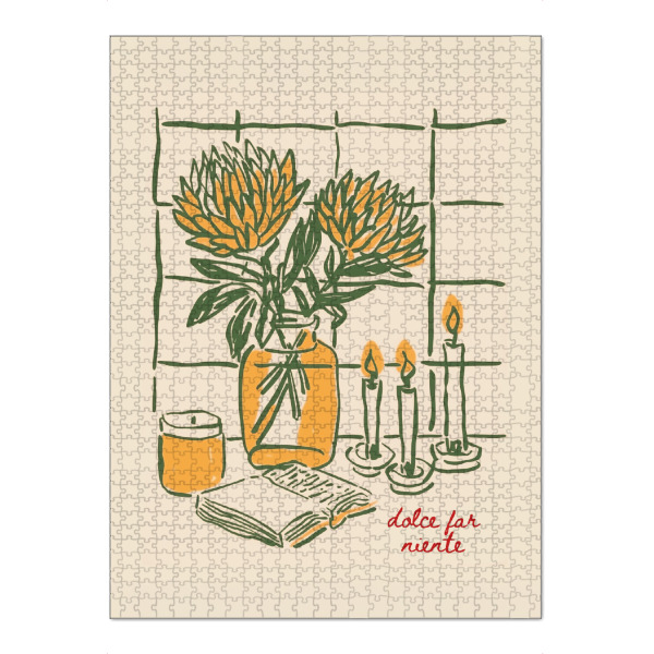 Puzzle Ravensburger "Eleganz des Dolce Far Niente" artboxONE - Typografie,Floral,Abstrakt