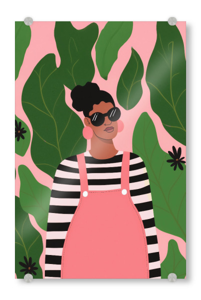 Acrylglasbild "Botanische Farbenfreude" artboxONE - Floral,Menschen,Für Mama