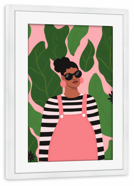 Poster mit Rahmen weiß "Botanische Farbenfreude" artboxONE - Floral,Menschen,Für Mama