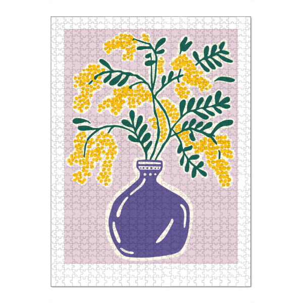 Puzzle Ravensburger "Blühende Eleganz im Pastell" artboxONE - Floral,Abstrakt