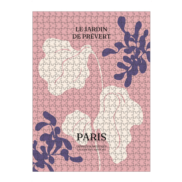 Puzzle Ravensburger "Eleganz im Pariser Garten" artboxONE - Typografie,Floral,Abstrakt