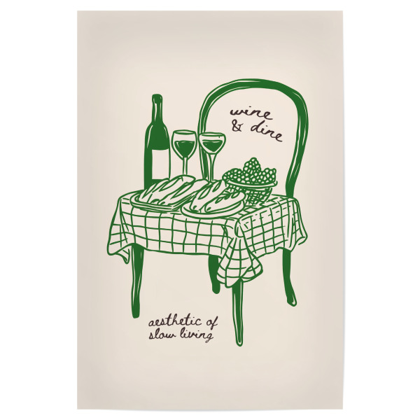 Poster 30x20 cm "Genuss im Slow-Living-Stil" artboxONE - Essen & Trinken,Abstrakt,Essen & Trinken / Alkohol