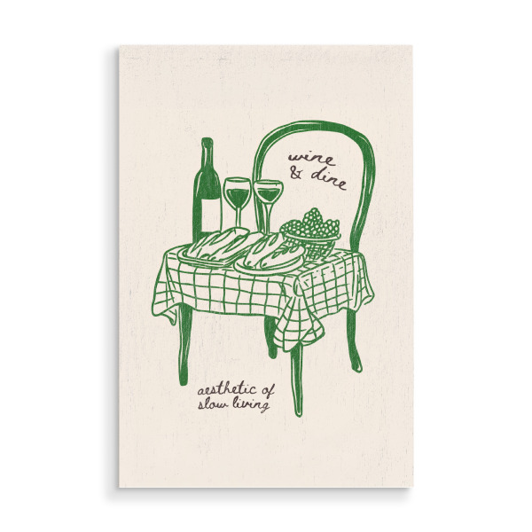 Holzbild "Genuss im Slow-Living-Stil" artboxONE - Essen & Trinken,Abstrakt,Essen & Trinken / Alkohol